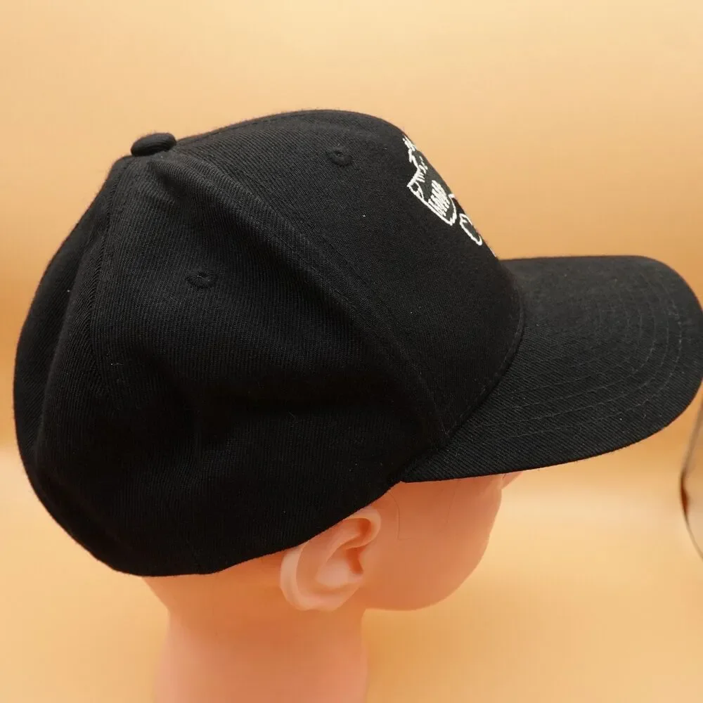 Angry Dog Hat Cap Snap Back Embroidered Cartoon Graphic Yupoong Mens Classic